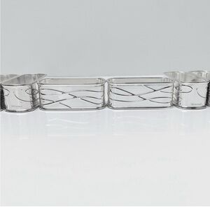 Waterford Ballet Ribbon Sterling Silver
925 Napkin Rings Set of 4